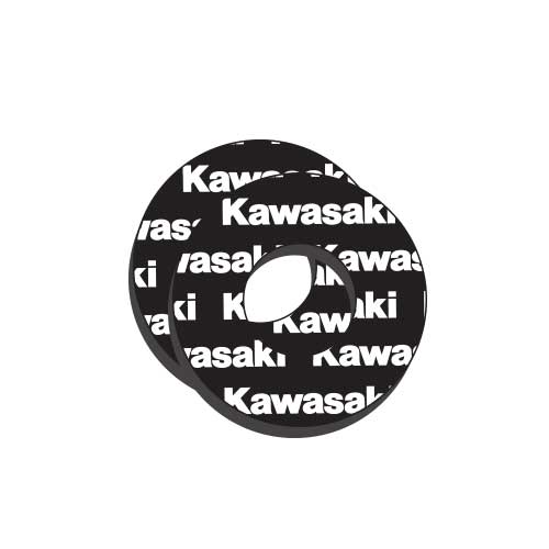 Kawasaki Black Moto Grip Donuts