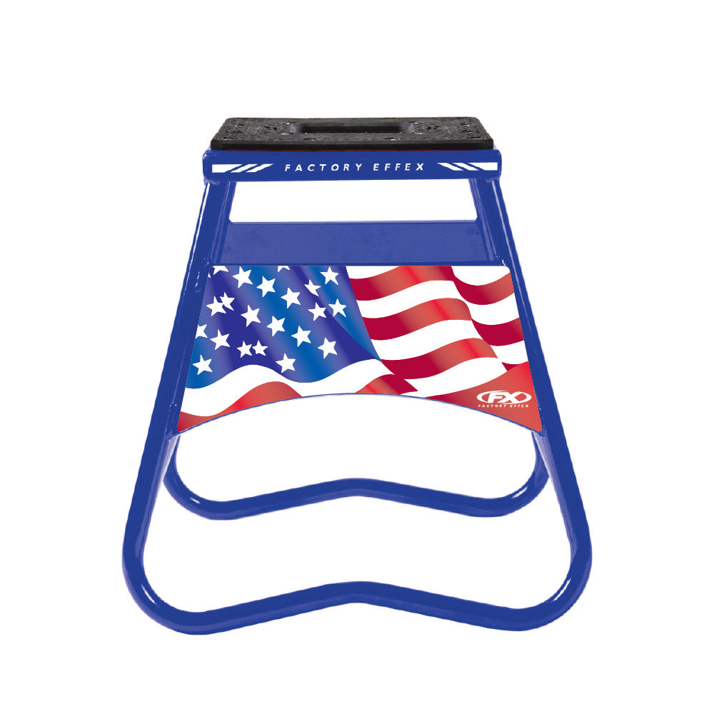 USA Wavy Flag V1 Bike Stand Blue