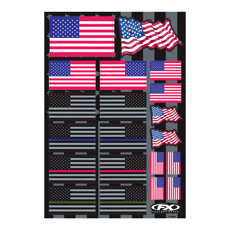 USA Flag Sticker Sheet