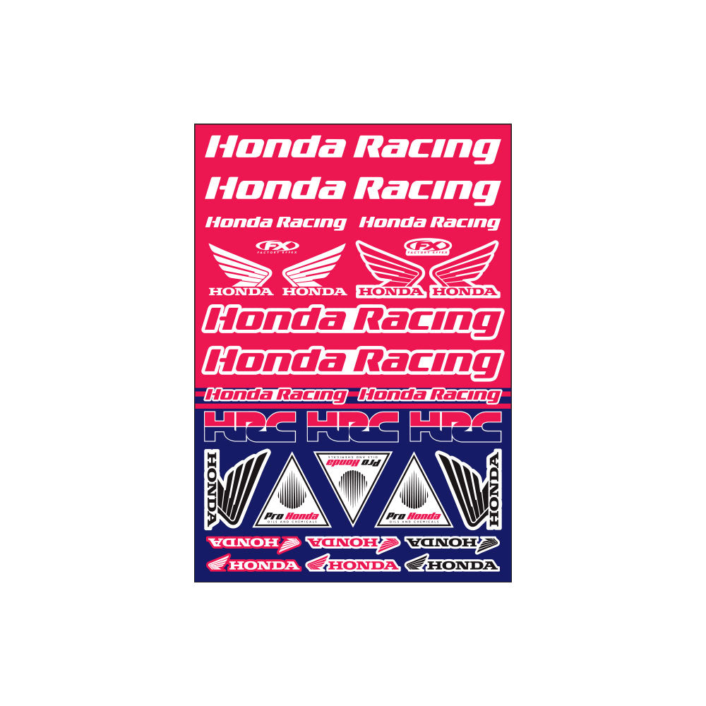 HONDA RACING Sticker Sheet