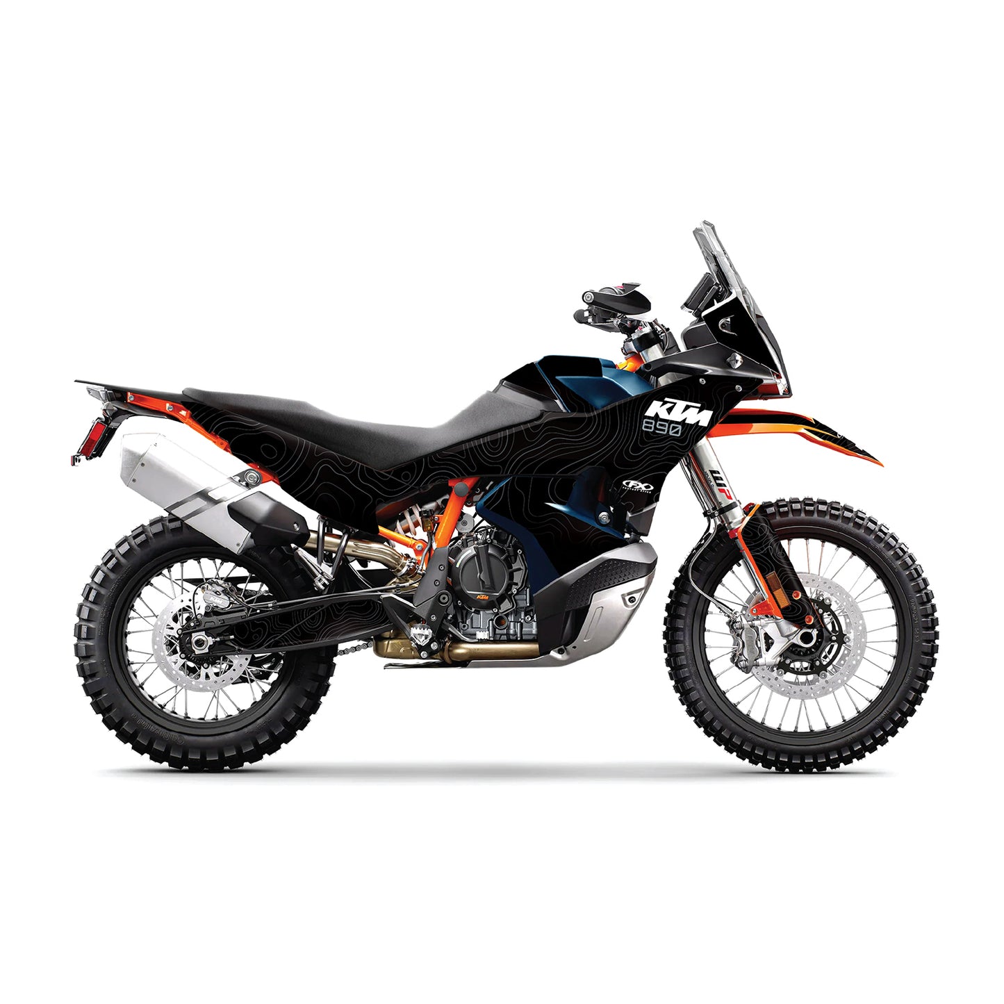 Topo Series Adventure Bike Graphic