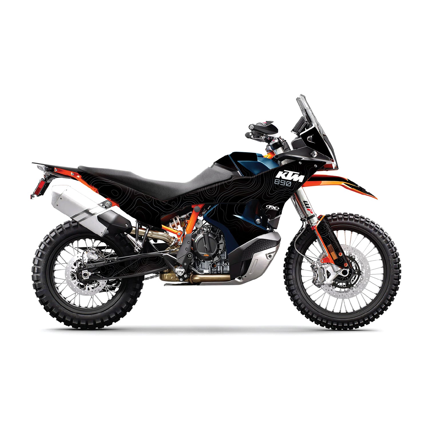 Topo Series Adventure Bike Graphic