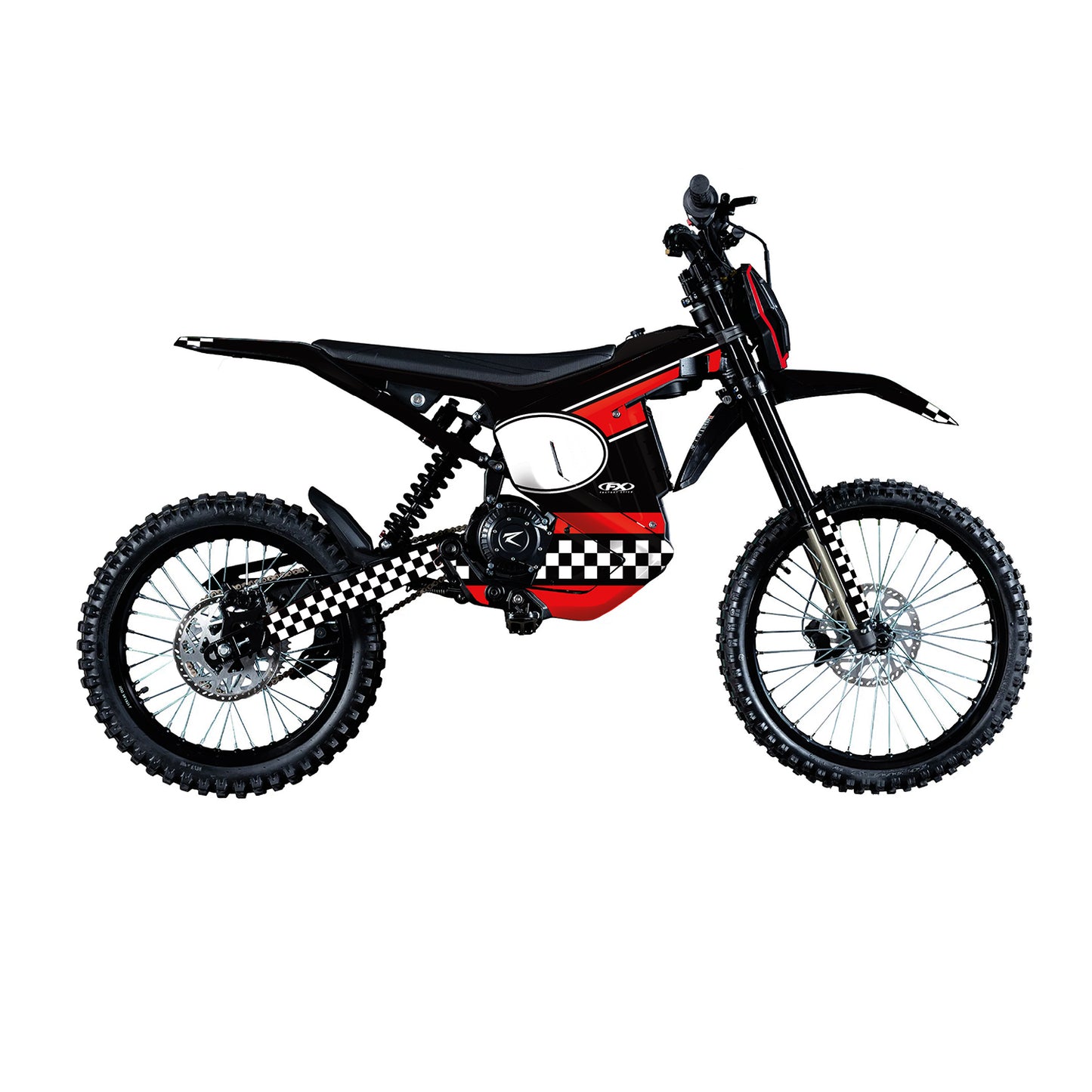 E-Bike Checkers Red Graphic Kit