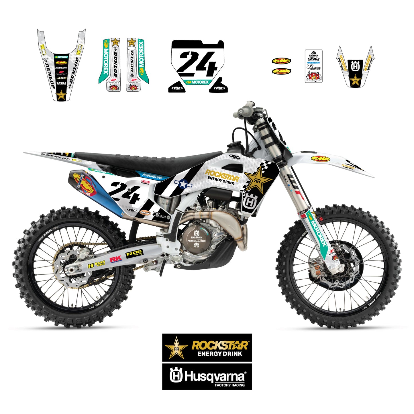 2026 Rockstar Husqvarna Factory Racing Washougal Military Edition Graphic Kit