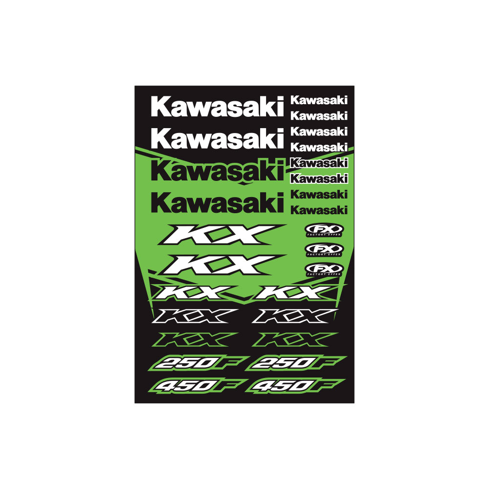 KAWASAKI KX Sticker Sheet