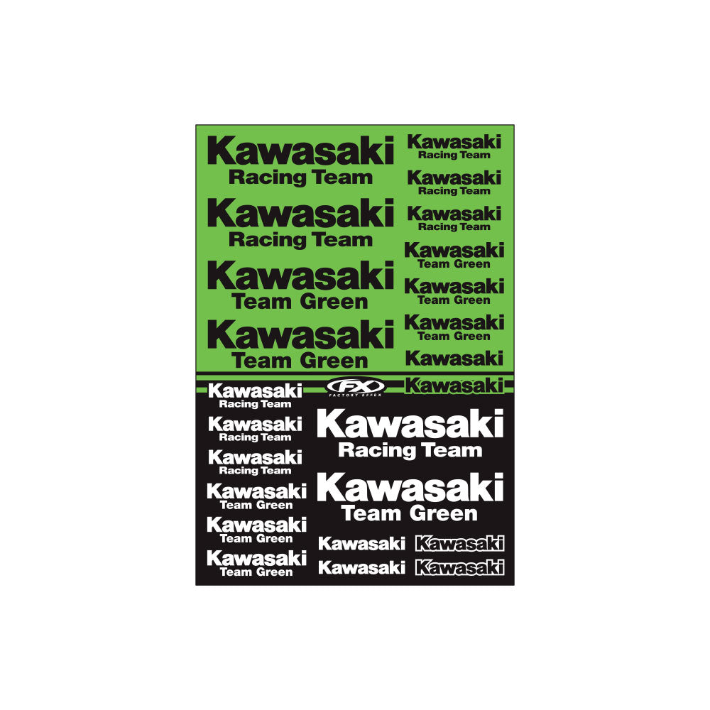KAWASAKI RACING Sticker Sheet