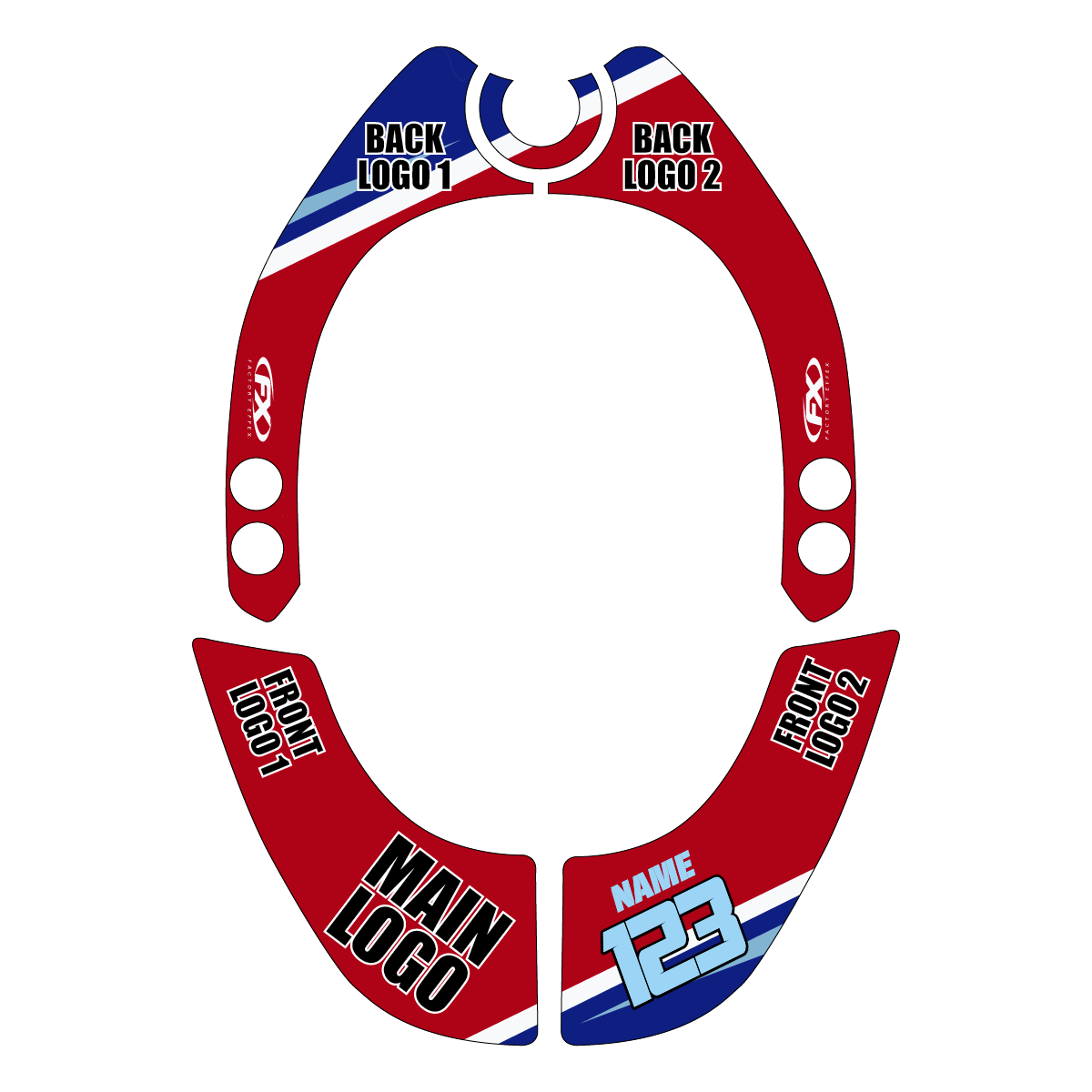 Custom Podium Neck Brace Decal Kit