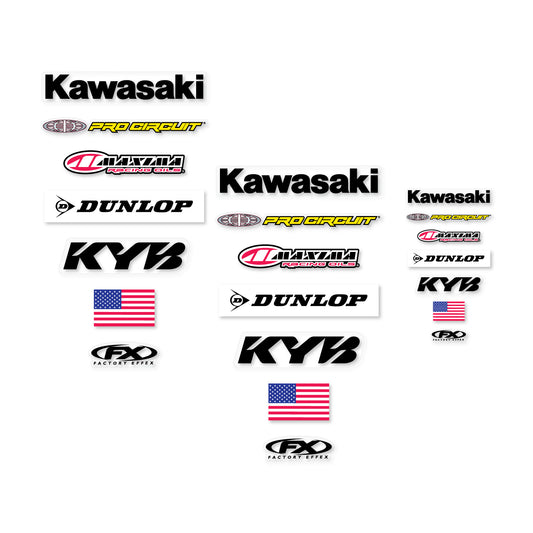 Kawasaki Factory Authentics Sticker Pack