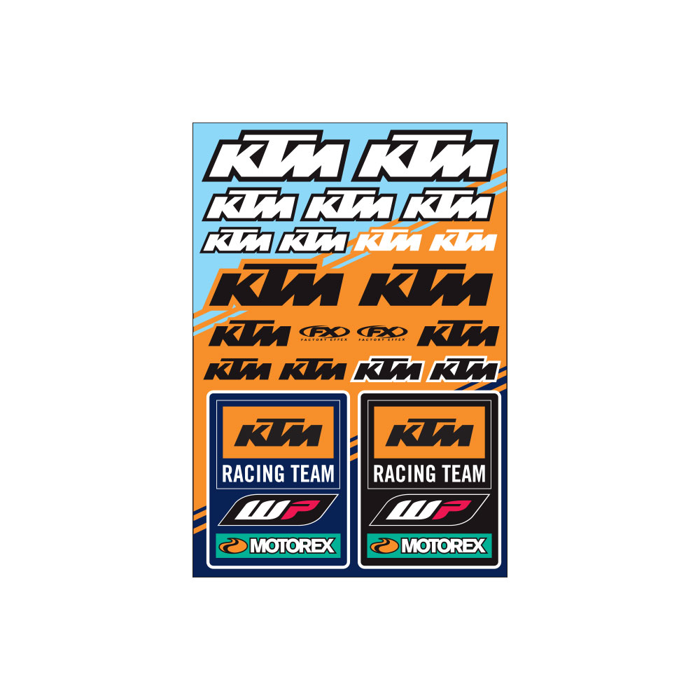 KTM RACING Sticker Sheet – Factory Effex