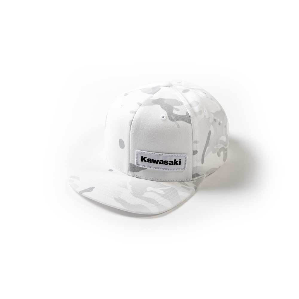 Kawasaki White Camo snapback hat