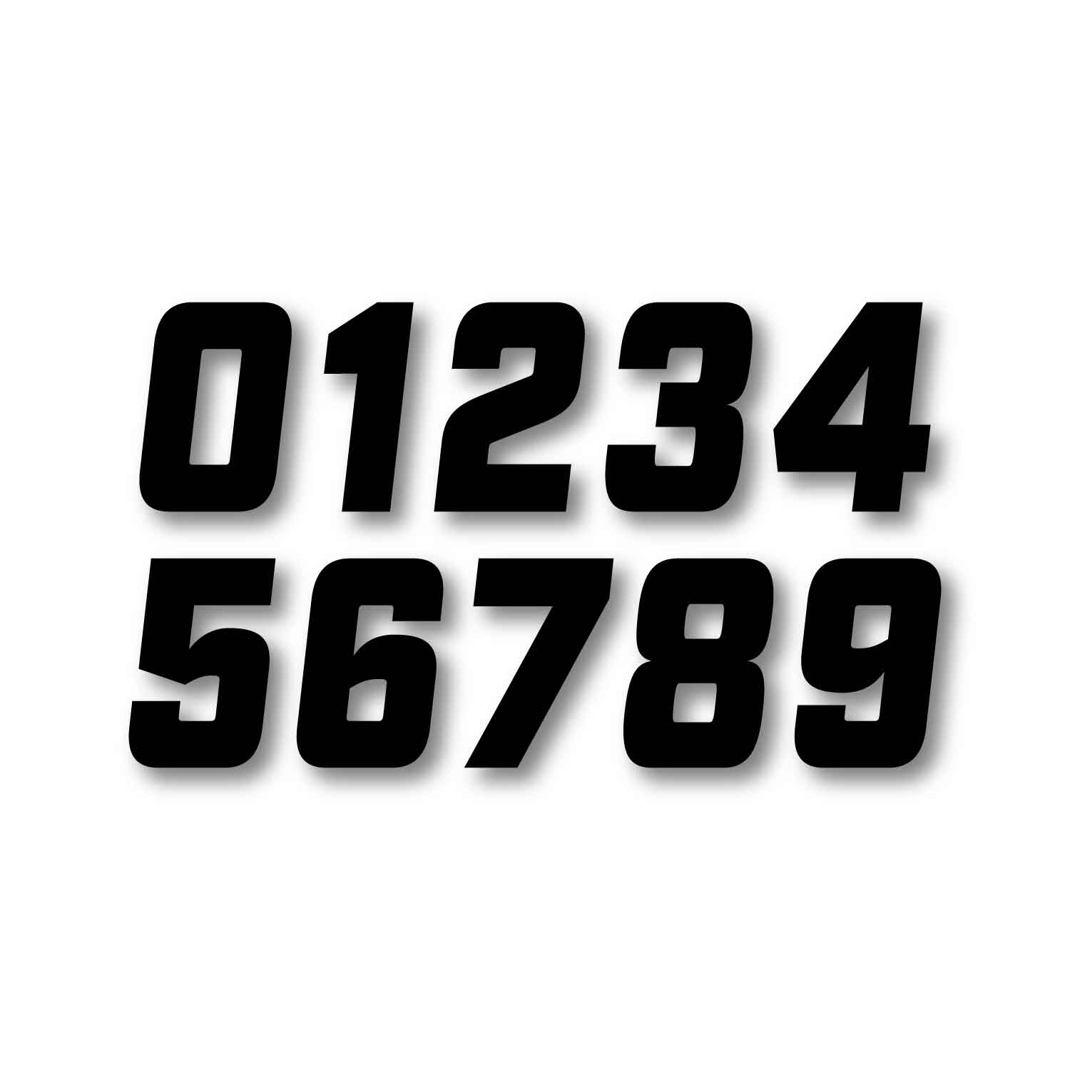 Racer Numbers - 5.5" Black