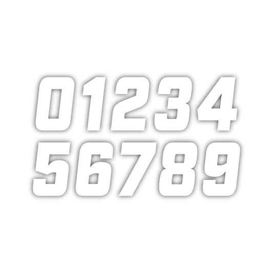 Racer Numbers - 5.5" White