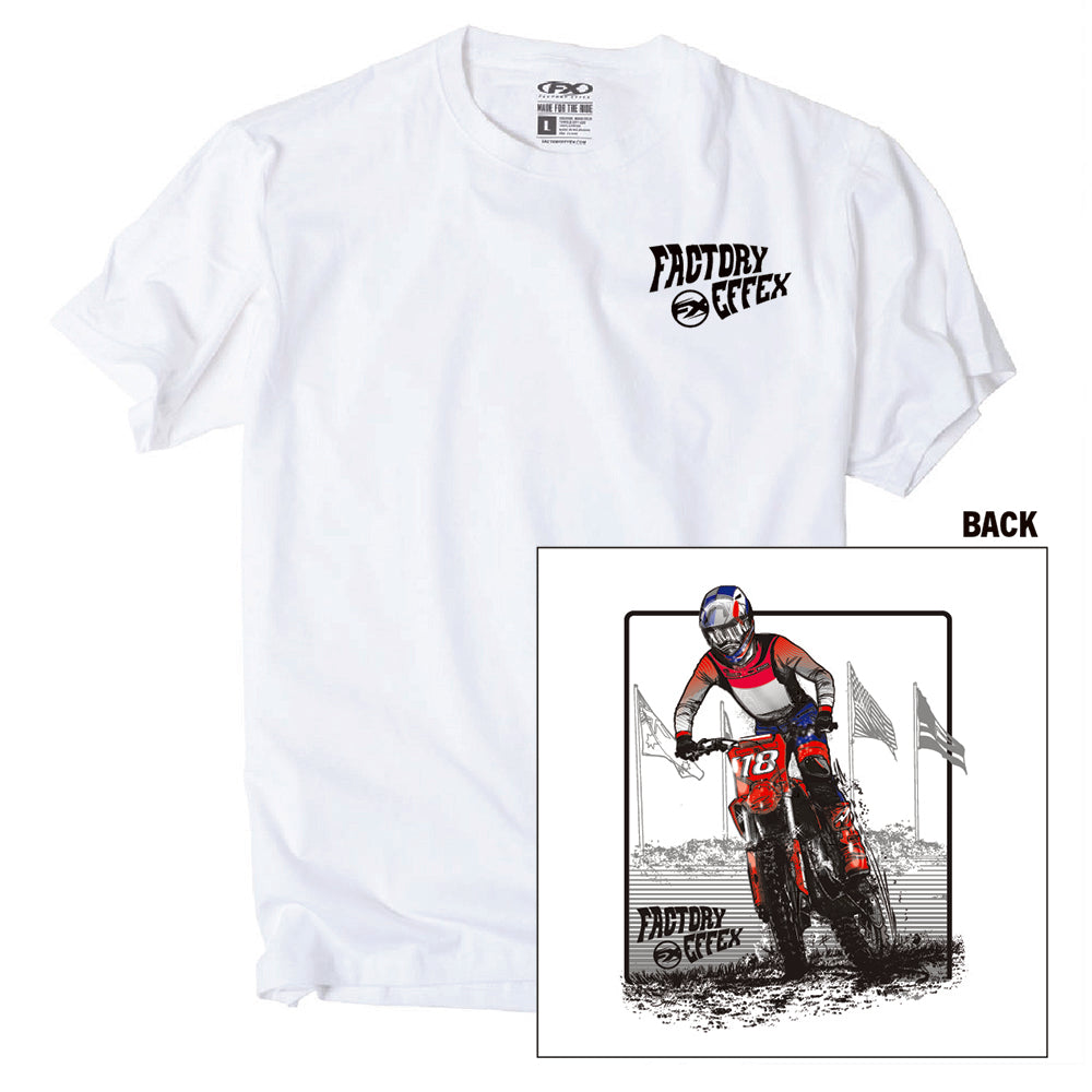 T Shirt Rider Rider #18 T-shirt White – Factory Effex