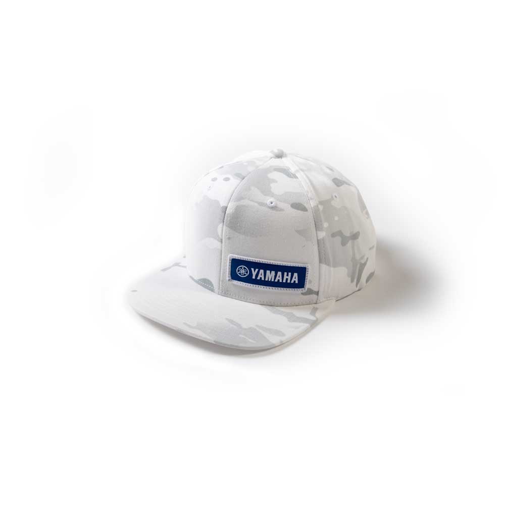 Yamaha White Camo snapback hat