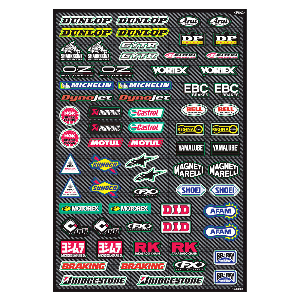 Micro Sport Bike Sponsor Sticker Sheet