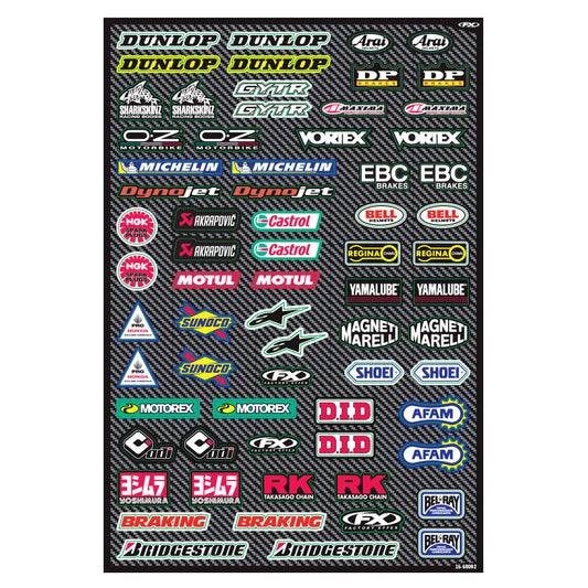 Micro Sport Bike Sponsor Sticker Sheet