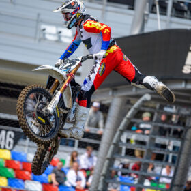 Chad Reed showing off his skills at Daytona Supercross Race